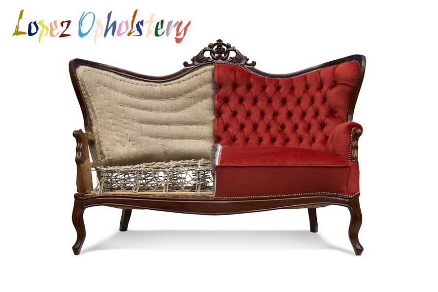 Bedroom sofa upholstery and reupholstery services by Lopez Upholstery